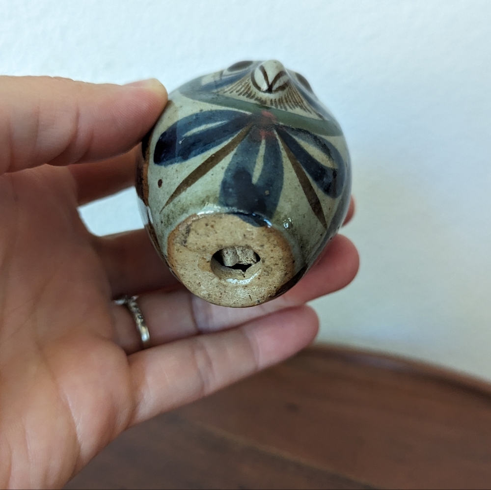Jorge Wilmot Vintage Signed Tonala Mexico Pottery 2.5" Owl Figurine Folk Art MCM - Picture 9 of 15